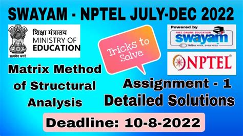 nptel matrix method